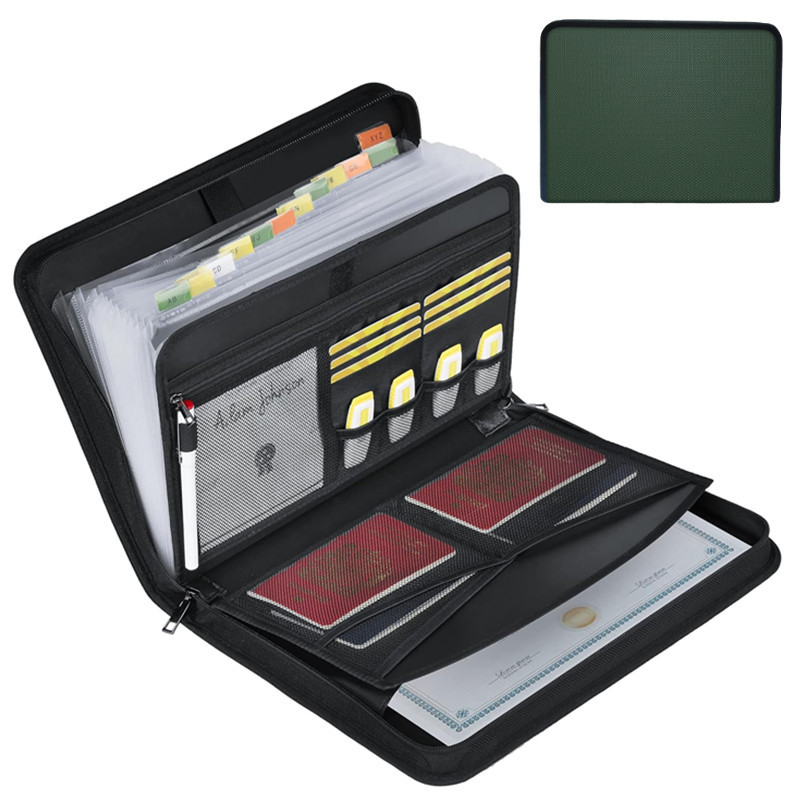 Expandable Accordion File Folder 13 Pockets - 내열성 확장형 파일 폴더, 잠금장치 포함,