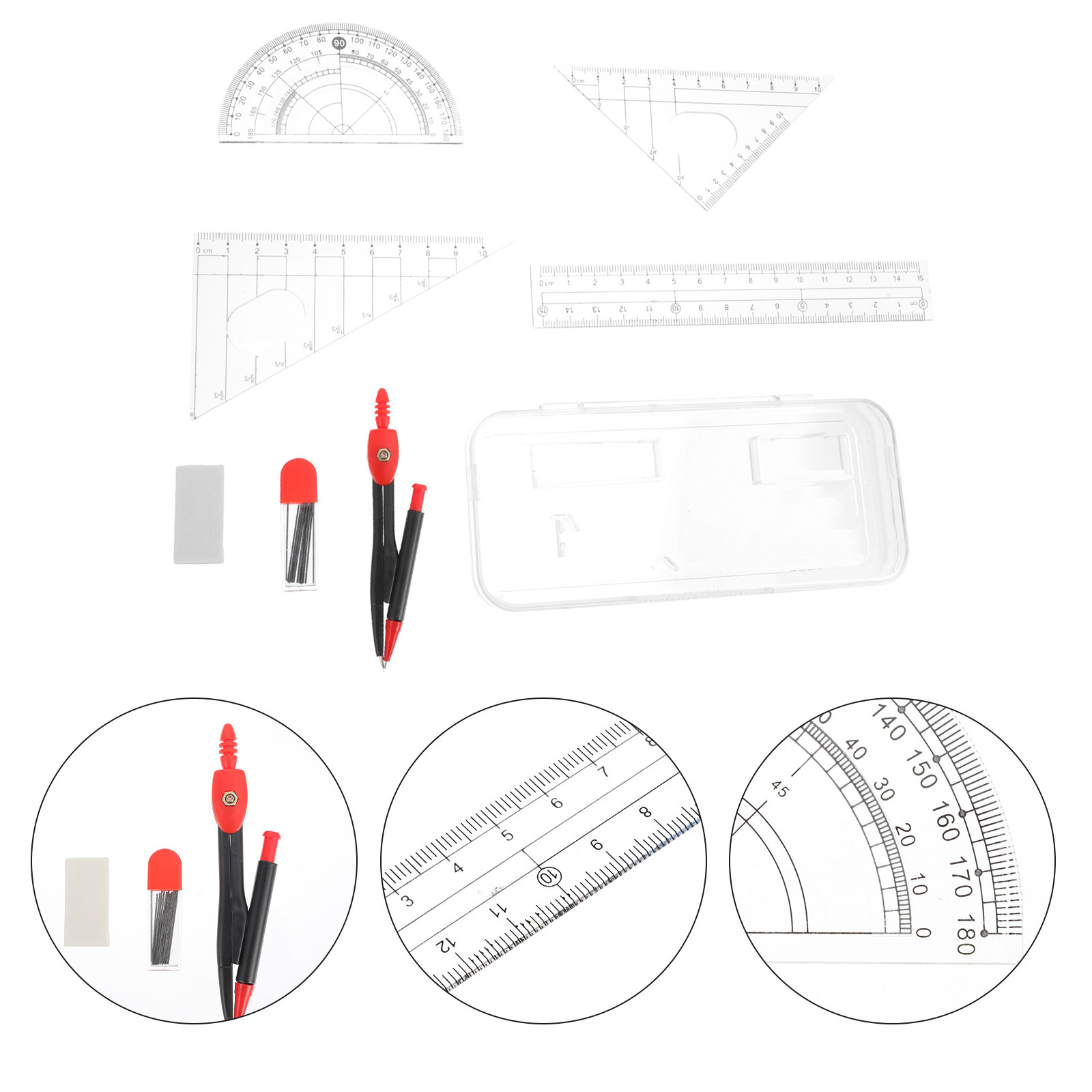 Math Geometry Set With Compass - 수학, 기하학, 그림 그리기, 예술가, 수학자,