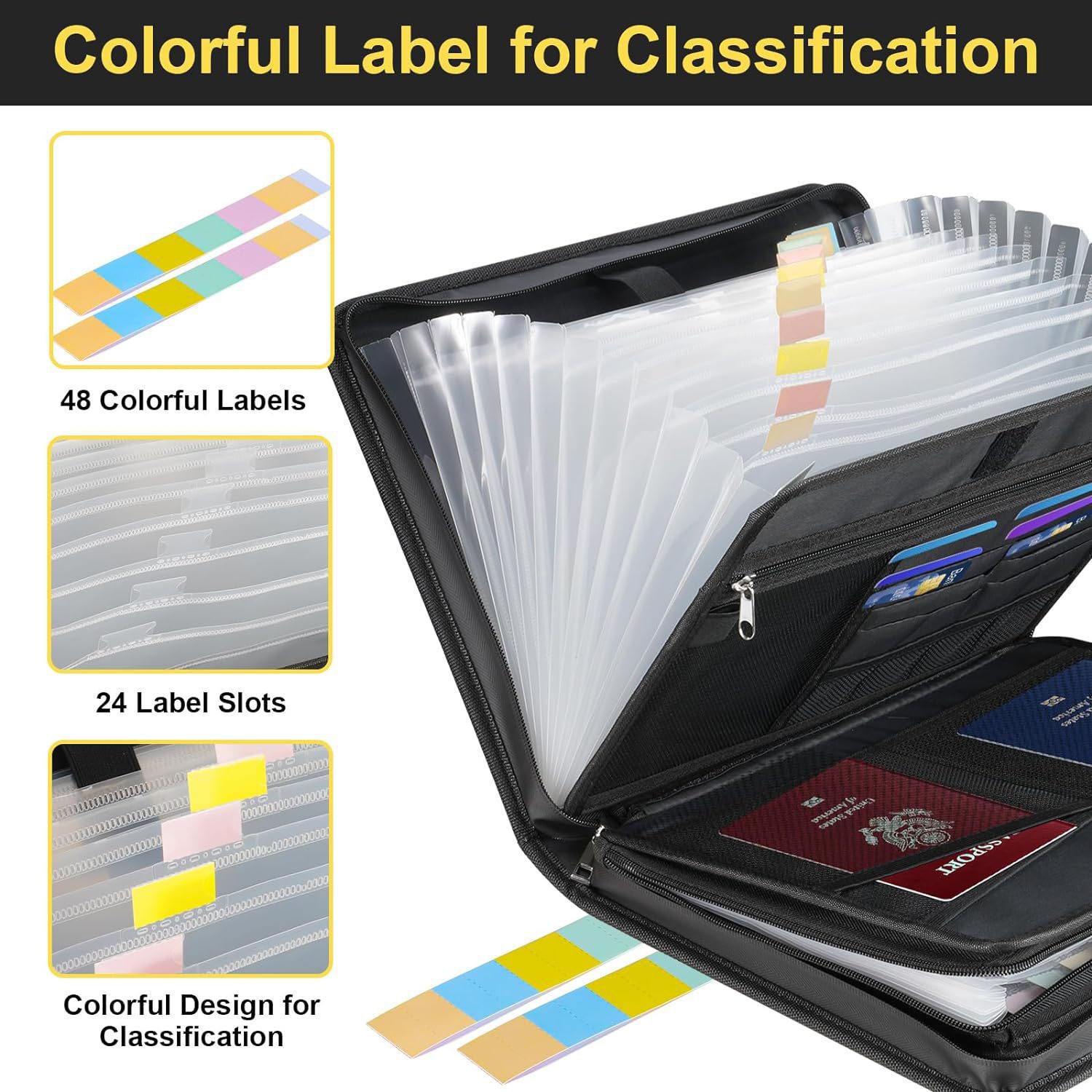 13칸으로 확장 가능한 지퍼형 파일 폴더, 방수 기능이 - Expandable Accordion File Folder 13 Pockets 리뷰 및 가격