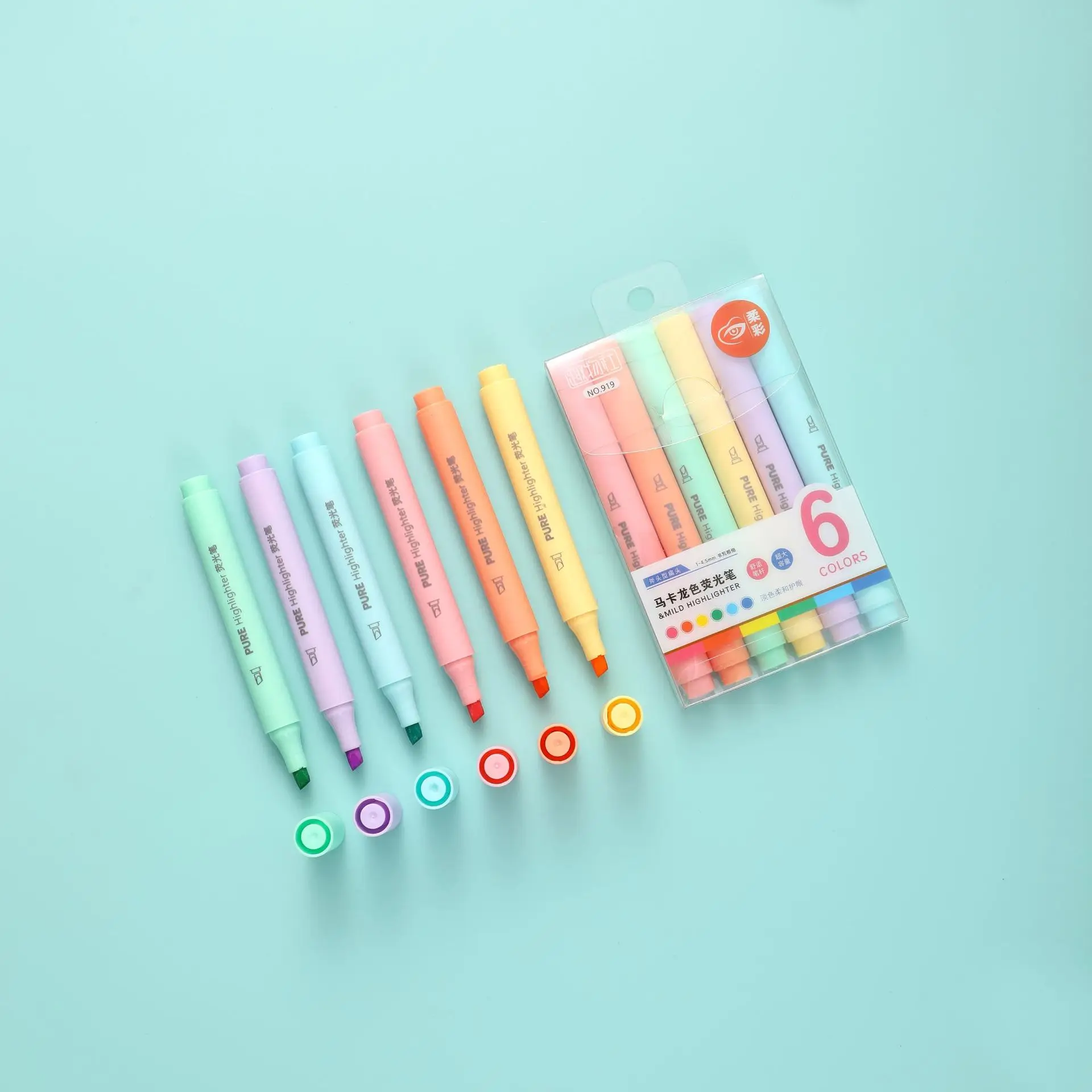 6 개/대 파스텔 컬러 마카롱 형광펜 펜 마커 펜 형광 - Pastel Highlighter Set Double Ended 리뷰 및 가격